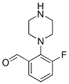 3-FLUORO-2-(1-PIPERAZINO)-BENZALDEHYDE Struktur