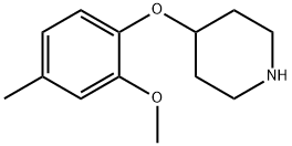 4-(2-METHOXY-4-METHYLPHENOXY)PIPERIDINE 化学構造式