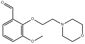 3-メトキシ-2-[2-(4-モルホリニル)エトキシ]ベンズアルデヒド 化学構造式