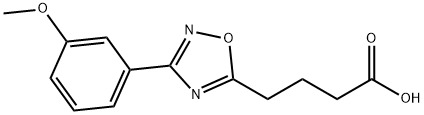 4-[3-(3-甲氧基-苯基)-[1,2,4]恶二唑-5-基]-丁酸, 883546-59-6, 结构式