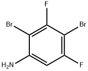 2,4-ジブロモ-3,5-ジフルオロアニリン 化学構造式