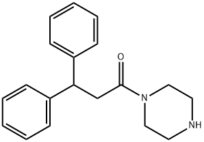 3,3-diphenyl-1-(piperazin-1-yl)propan-1-one Structure