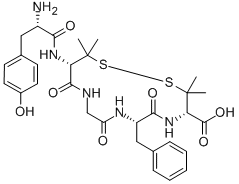 [D-Pen2,L-Pen5]エンケファリン 化学構造式