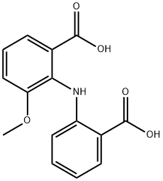 2-[(2-羧基苯基)氨基]-3-甲氧基苯甲酸 结构式