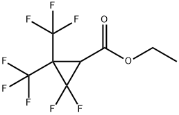 CYCLOPROPANECARBOXYLIC ACID, 2,2-DIFLUORO-3,3-BIS(TRIFLUOROMETHYL)-, ETHYL ESTER 结构式