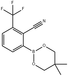 2-CYANO-3-(TRIFLUOROMETHYL)PHENYL BORONIC ACID NEOPENTYL GLYCOL ESTER Structure