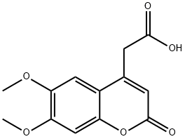 6,7-ジメトキシクマリン-4-酢酸 化学構造式
