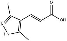 (2E)-3-(3,5-dimethyl-1H-pyrazol-4-yl)acrylic acid Struktur