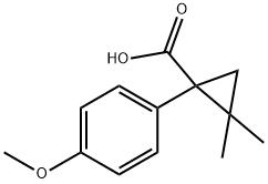 1-(4-メトキシフェニル)-2,2-ジメチルシクロプロパンカルボン酸 化学構造式