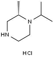 1-异丙基-(S)-2-甲基哌嗪双盐酸盐, 884199-34-2, 结构式
