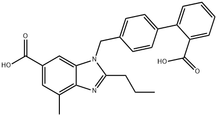 6-Des(1-Methyl-2-benziMidazolyl)-6-carboxy TelMisartan Struktur