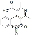 2,6-dimethyl-4-(2-nitrophenyl)pyridine-3,5-dicarboxylic acid Struktur