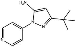 3-(叔丁基)-1-(吡啶-4-基)-1H-吡唑-5-胺, 884340-12-9, 结构式