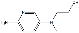 2-[(6-アミノピリジン-3-イル)(メチル)アミノ]エタン-1-オール 化学構造式