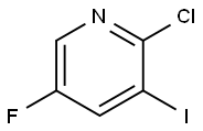 2-クロロ-5-フルオロ-3-ヨードピリジン 化学構造式