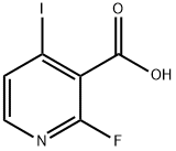 2-フルオロ-4-ヨードニコチン酸 化学構造式