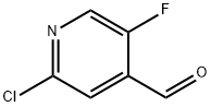2-クロロ-5-フルオロイソニコチンアルデヒド 化学構造式