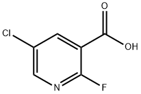 5-クロロ-2-フルオロニコチン酸 化学構造式