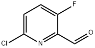 2-氯-5-氟吡啶-6-甲醛 结构式