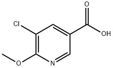 5-Choro-6-methoxynicotinic acid Structure
