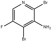 3-AMINO-2,4-DIBROMO-5-FLUOROPYRIDINE, 884494-90-0, 结构式