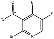 2,4-二溴-5-氟-3-硝基吡啶 结构式