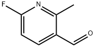 2-フルオロ-6-メチル-5-ピリジンカルボキシアルデヒド 化学構造式