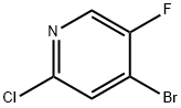 4-ブロモ-2-クロロ-5-フルオロピリジン 化学構造式