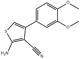 2-氨基-4-(3,4-二甲氧苯基)-3-氰基噻吩, 884497-31-8, 结构式
