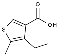 4-エチル-5-メチルチオフェン-3-カルボン酸 化学構造式