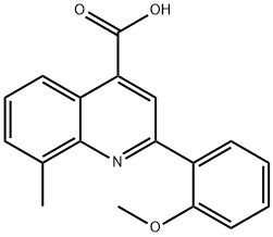 2-(2-メトキシフェニル)-8-メチルキノリン-4-カルボン酸 化学構造式