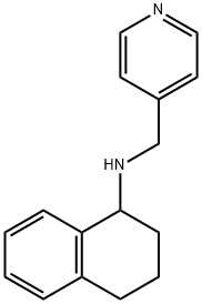 (ピリジン-4-イルメチル)1,2,3,4-テトラヒドロナフタレン-1-イルアミン 化学構造式