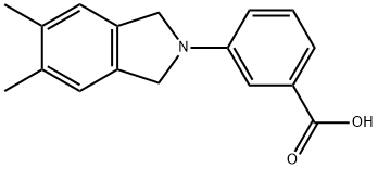 3-(5,6-ジメチル-1,3-ジヒドロ-2H-イソインドール-2-イル)安息香酸 化学構造式