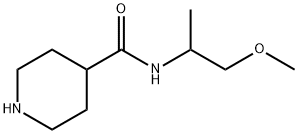 N-(2-メトキシ-1-メチルエチル)ピペリジン-4-カルボキサミド 化学構造式