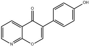 4H-Pyrano[2,3-b]pyridin-4-one, 3-(4-hydroxyphenyl)- Struktur