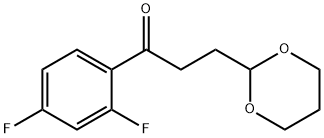 2',4'-DIFLUORO-3-(1,3-DIOXAN-2-YL)PROPIOPHENONE Structure