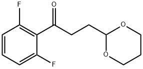 2',6'-ジフルオロ-3-(1,3-ジオキサン-2-イル)プロピオフェノン 化学構造式