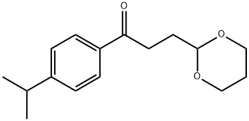 3-(1,3-ジオキサン-2-イル)-4'-イソプロピルプロピオフェノン 化学構造式