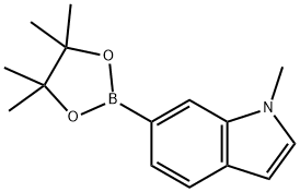 1-甲基- 6 -(4,4,5,5 -四甲基-1,3,2 - 二氧硼戊环-2-基)-1H -吲哚, 884507-19-1, 结构式