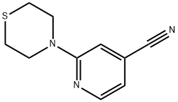 2-チオモルホリノイソニコチノニトリル 化学構造式