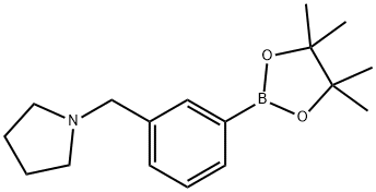 3-(PYRROLIDINOMETHYL)PHENYLBORONIC ACID, PINACOL ESTER, 884507-45-3, 结构式