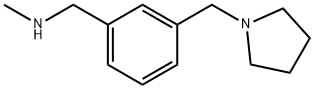 1-{3-[(METHYLAMINO)METHYL]BENZYL}PYRROLIDINE 90+%N-METHYL-3-(PYRROLIDIN-1-YLMETHYL)BENZYLAMINE 化学構造式