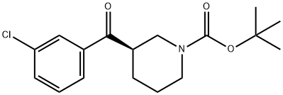 (R)-3-(3-氯苯甲酰基)哌啶-1-甲酸叔丁酯,884512-09-8,结构式