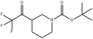 TERT-BUTYL 3-(2,2,2-TRIFLUOROACETYL)PIPERIDINE-1-CARBOXYLATE, 884512-51-0, 结构式