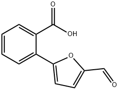 Benzoic acid, 2-(5-formyl-2-furanyl)- Structure