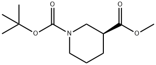 (S)-N-Boc-piperidine-3-carboxylate methyl ester, 88466-76-6, 结构式