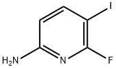 6-フルオロ-5-ヨードピリジン-2-アミン 化学構造式
