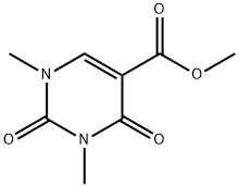 1,3-ジメチル-2,4-ジオキソ-1,2,3,4-テトラヒドロピリミジン-5-カルボン酸メチル 化学構造式