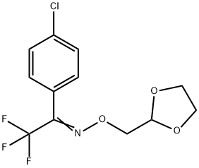 1-(4-クロロフェニル)-2,2,2-トリフルオロエタノンO-(1,3-ジオキソラン-2-イルメチル)オキシム 化学構造式
