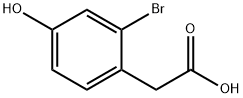 2-BROMO-4-HYDROXYPHENYLACETIC ACID Struktur